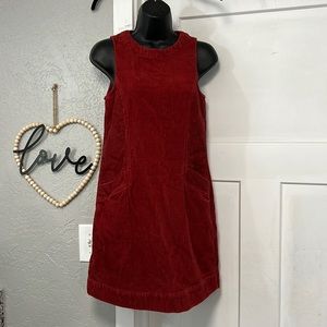 Red-orange Marine Layer corduroy dress - small